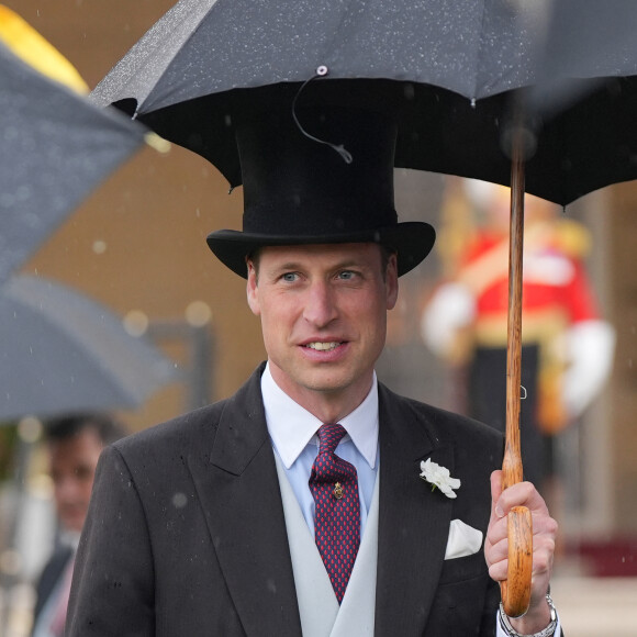 Le prince William, prince de Galles, et les invités lors de la "Garden Party du Souverain" au palais de Buckingham à Londres, le 21 mai 2024. 