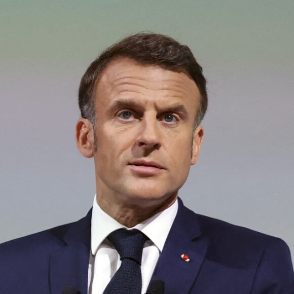 Des législatives ont été organisées
Le président français Emmanuel Macron donne une conférence de presse, après avoir annoncé le 9 juin qu'il dissolvait le parlement, et après avoir appelé à des élections législatives anticipées suite à la victoire de l'extrême droite sur son alliance centriste dans les sondages de l'Union européenne, au Pavillon Cambon Capucines, à Paris, France, le 12 juin 2024. © Stéphane Lemouton/Bestimage 