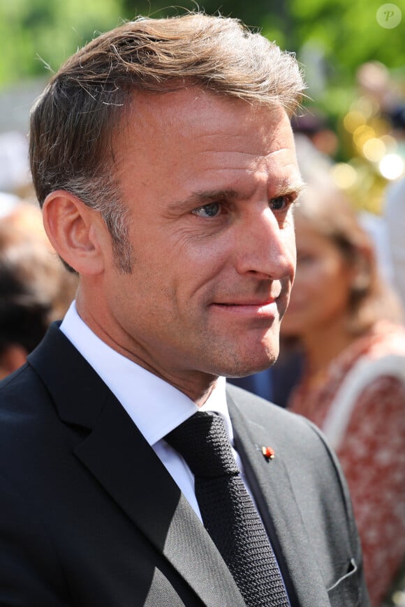 M6 va suivre cette actualité
President Emmanuel Macron in Tulle to commemorate the slaughter and deportation of hundreds inhabitants by the german army during World War II. In Tulle, France on June 10, 2024. © Jean-Marc Haedrich/Pool/Bestimage