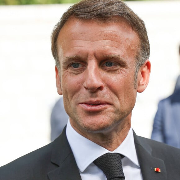 President Emmanuel Macron in Tulle to commemorate the slaughter and deportation of hundreds inhabitants by the german army during World War II. In Tulle, France on June 10, 2024. © Jean-Marc Haedrich/Pool/Bestimage