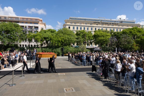 Hommage public à Annie et Ben Vautier sur la promenade du Paillon à Nice, France, 13 juin 2024.  Photo by Shootpix/ABACAPRESS.COM