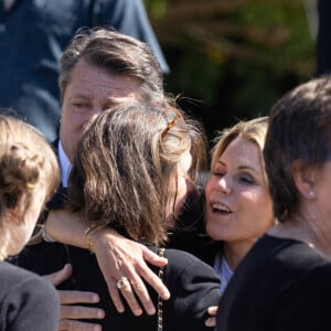 Et tous les deux ont pu saluer les enfants des défunts. 
Christian Estrosi - Hommage public à Annie et Ben Vautier sur la promenade du Paillon à Nice, France, 13 juin 2024. Photo by Shootpix/ABACAPRESS.COM