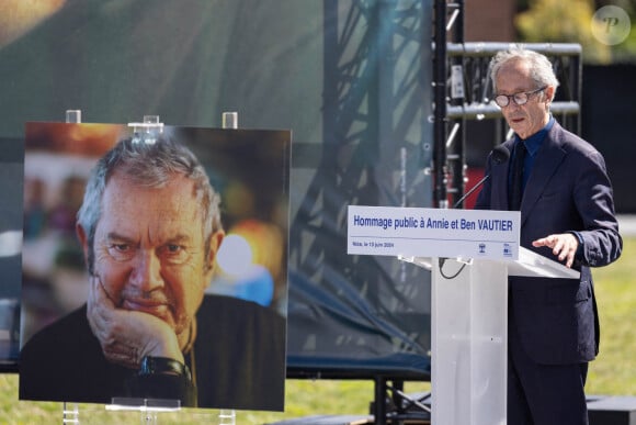 Bernard Blistene - Hommage public à Annie et Ben Vautier sur la promenade du Paillon à Nice, France, 13 juin 2024.  Photo by Shootpix/ABACAPRESS.COM