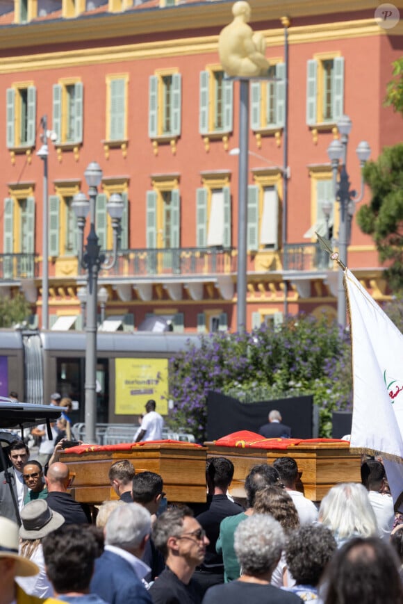 Hommage public à Annie et Ben Vautier sur la promenade du Paillon à Nice, France, 13 juin 2024.  Photo by Shootpix/ABACAPRESS.COM