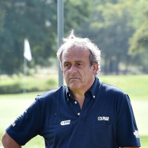 Michel Platini et Marco Van Basten lors d'un tournoi de golf caritatif Vialli and Mauro Golf Cup au Royal Park i Roveri, à Turin, en Italie, le 2 septembre 2019. Photo par Alessandro Di Marco/Ansa/ABACAPRESS.COM