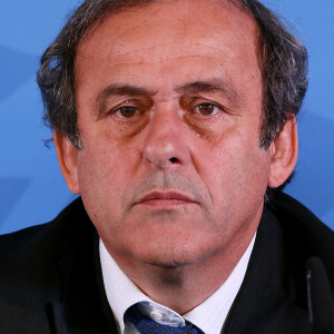 Michel Platini, président de l'UEFA, assiste à une réunion du comité directeur de l'Euro 2016 à Bordeaux, le 23 octobre 2014, à l'approche de l'UEFA Euro 2016 en France. Photo par Patrick Bernard/ABACAPRESS.COM