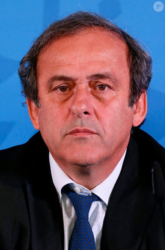 Michel Platini, président de l'UEFA, assiste à une réunion du comité directeur de l'Euro 2016 à Bordeaux, le 23 octobre 2014, à l'approche de l'UEFA Euro 2016 en France. Photo par Patrick Bernard/ABACAPRESS.COM