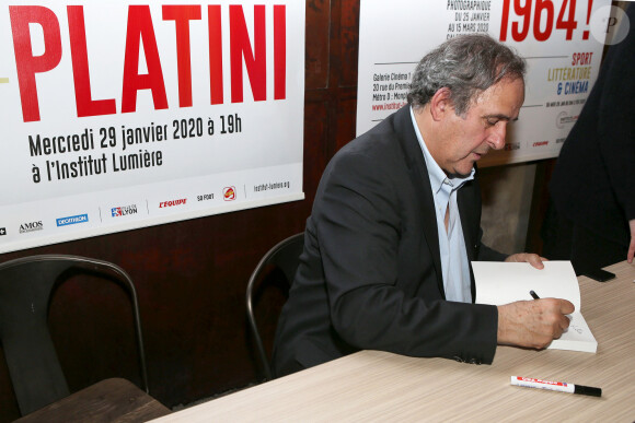 Michel Platini - 7ème Festival Sport, Littérature et Cinéma à l'Institut lumière à Lyon le 29 janvier 2020. M. Platini à visité l'exposition photographique "Tokyo 1964!" avant d'assister à la projection "Michel Platini, le libre joueur" avant de dédicacer son livre "Entre nous". © Pascal Fayolle/Bestimage 