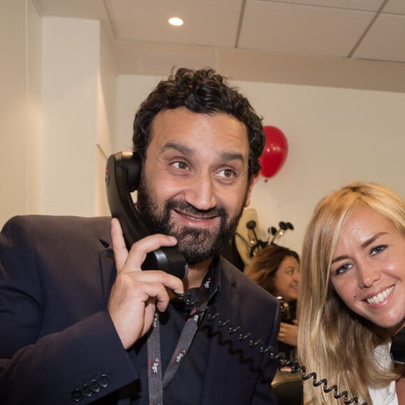 Cyril Hanouna et Enora Malagré - 11ème édition du "BGC Charity Day" à Paris le 11 septembre 2015 en mémoire aux 658 collaborateurs du groupe BGC partners (leader mondial du courtage interbancaire) disparus il y a 14 ans dans les attentats du World Trade Center le 11 septembre 2001.