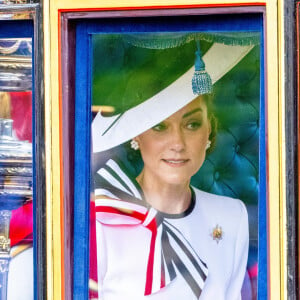 Catherine (Kate) Middleton, princesse de Galles - Les membres de la famille royale britannique lors de la parade Trooping the Colour à Londres, Royaume Uni, le 15 juin 2024. © Backgrid USA/Bestimage