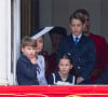 Qui sont souvent bien plus sages ! 
Kate Middleton, prince Louis, prince George, princesse Charlotte - Trooping the Colour, Londres, 15 juin 2023.
