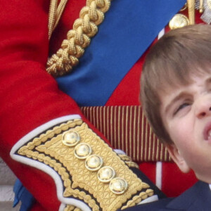 Le prince Louis de Galles - Les membres de la famille royale britannique au balcon du Palais de Buckingham lors de la parade militaire "Trooping the Colour" à Londres, Royaume Uni, le 15 juin 2024. © Ian Vogler/MirrorPix/Bestimage 