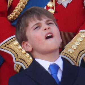 Le prince Louis de Galles - Les membres de la famille royale britannique au balcon du Palais de Buckingham lors de la parade militaire "Trooping the Colour" à Londres, Royaume Uni, le 15 juin 2024. © Ian Vogler/MirrorPix/Bestimage 