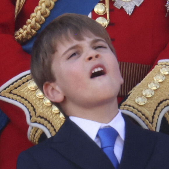 Le prince Louis de Galles - Les membres de la famille royale britannique au balcon du Palais de Buckingham lors de la parade militaire "Trooping the Colour" à Londres, Royaume Uni, le 15 juin 2024. © Ian Vogler/MirrorPix/Bestimage 