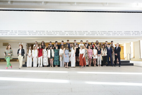 La princesse Leonor d'Espagne, l'infante Sofia - La famille Royale d'Espagne célèbre les dix ans de règne de Felipe VI à Madrid le 19 juin 2024. © Jack Abuin/ZUMA Press Wire / Bestimage 