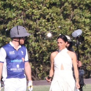 Prince Harry et Meghan Markle lors du Royal Salute Polo Challenge à Miami le 12 avril 2024