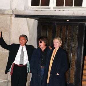 Jean-Marie Périer, Jacques Dutronc et Françoise Hardy au mariage de Anne-Marie Périer et Michel Sardou en 1999