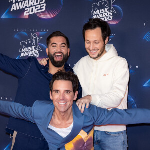 Tapis rouge des NRJ Music Awards. Kendji, Mika et Vianney sur le tapis rouge, au Palais des Festivals, à Cannes, le 10 novembre 2023. Shootpix/ABACAPRESS.COM