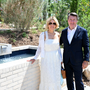 Christian Estrosi, le maire de Nice a inauguré le premier tronçon de la Promenade du Paillon - Saison 2, dans la continuité de la Coulée Verte. 
Christian Estrosi et sa femme Laura Tenoudji pour l'inauguration de "La Bourgada" à Nice, le samedi 22 juin 2024