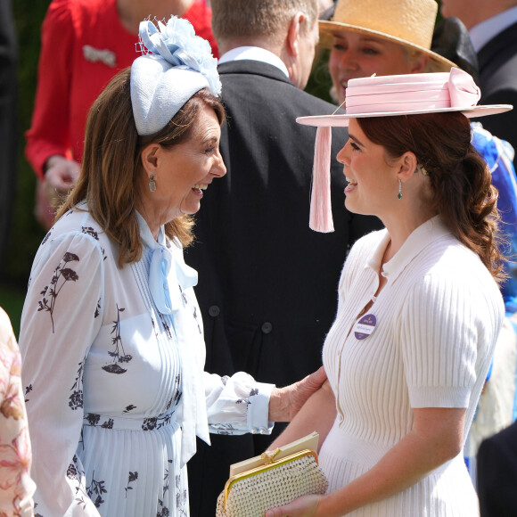 Carole Middleton, la princesse Eugenie d'York - La famille royale d'Angleterre aux courses hippiques "Royal Ascot 2024" à Ascot. Le 19 juin 2024 © Julien Burton / Bestimage 