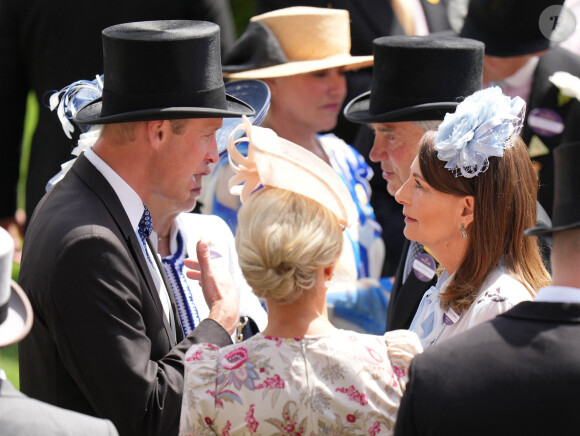 Le prince William de Galles, Zara Tindall, Carole Middleton - La famille royale d'Angleterre aux courses hippiques "Royal Ascot 2024" à Ascot. Le 19 juin 2024 © Julien Burton / Bestimage 