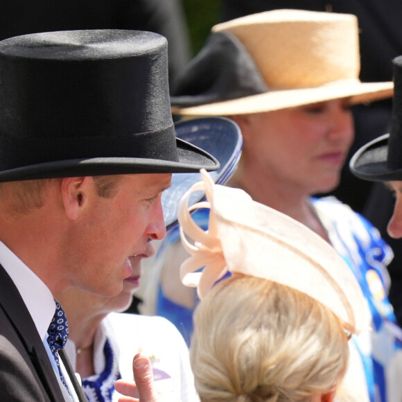 Le prince William de Galles, Zara Tindall, Carole Middleton - La famille royale d'Angleterre aux courses hippiques "Royal Ascot 2024" à Ascot. Le 19 juin 2024 © Julien Burton / Bestimage 