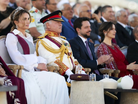Le roi Abdalllah II, la reine Rania, le Prince Hussein et Rajwa de Jordanie, le 9 juin 2024.