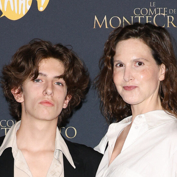 Exclusif - Justine Lévy et son fils lors de l'avant-première du film "Le Comte de Monte-Cristo" au Grand Rex à Paris le 20 juin 2024. © Coadic Guirec / Olivier Borde / Bestimage