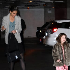 Tom Cruise, Katie Holmes et leur fille Suri Cruise à New York le 16 décembre 2011.