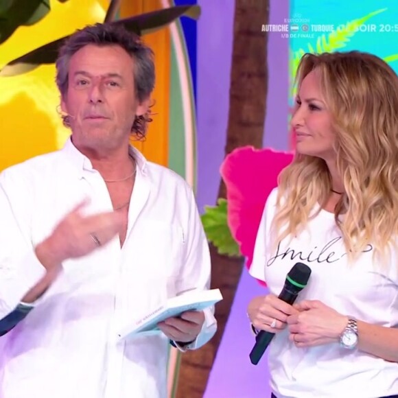 L'émission a été ponctuée de la présence d'Adriana Karembeu
Jean-Luc Reichmann et Adriana Karembeu sur le plateau des "12 coups de midi"