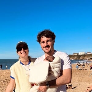 Sophie Tapie, Baptiste Germain et leur fils César