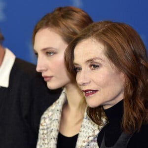 Gaspard Ulliel, Benoît Jacquot, Julia Roy et Isabelle Huppert - Photocall du film "Eva" lors du 68ème festival du film de Berlin, La Berlinale, le 17 février 2018. © Future-Image via Zuma Press / Bestimage 