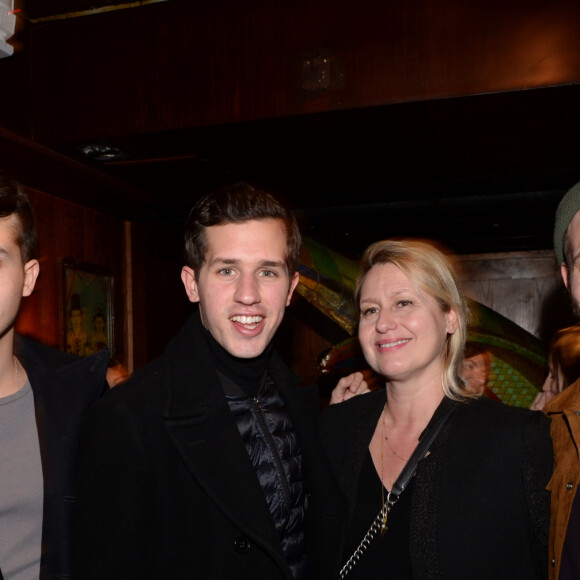 Luana Belmondo avec ses fils Giacomo Belmondo, Victor Belmondo et Alessandro Belmondo à l'after-party du film "Mon Bébé" au Buddha-Bar à Paris, France, le 11 mars 2019. Un évènement organisé par Five Eyes production. © Rachid Bellak/Bestimage 