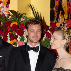 Pierre Casiraghi et Beatrice Borromeo - Arrivée de la famille princière au Bal de la Rose 2023 sur le thème "Bollywood" à la salle des étoiles à Monaco le 25 mars 2023. © Olivier Huitel / Pool / Bestimage 