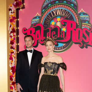 Pierre Casiraghi et Beatrice Borromeo - Arrivée de la famille princière au Bal de la Rose 2023 sur le thème "Bollywood" à la salle des étoiles à Monaco le 25 mars 2023. © Olivier Huitel / Pool / Bestimage 