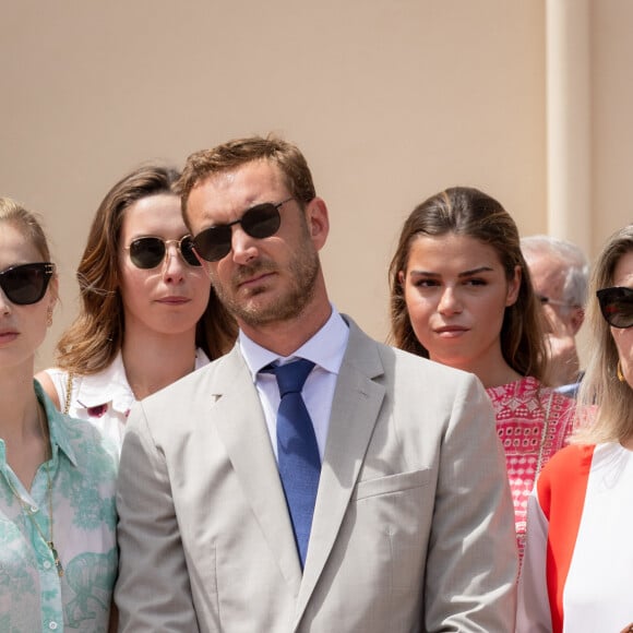 Pierre Casiraghi, Beatrice Borromeo, Princess Caroline of Hanover (La princesse Caroline de Hanovre) lors du relais de la Flamme Olympique des Jeux olympiques d'été de Paris 2024 à Monaco, le 18 juin 2024. Paris se prépare à accueillir les XXXIIIèmes Jeux Olympiques d'été, du 26 juillet au 11 août 2024. Olivier Huitel/Pool Monaco/Bestimage