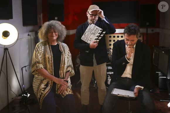 Exclusif - Jocelyne Beroard (chanteuse du goupe Kassav'), Bernard Montiel - Enregistrement de l'émission "OlympiaScope", présentée par B.Montiel et diffusée le 7 juillet sur Olympia TV, une chaîne du groupe Canal+ et en replay sur myCANAL. Le 28 mai 2024 © Jack Tribeca / Bestimage