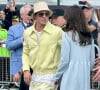 Le comédien arborait un large sourire aux lèvres ce jour-là
Brad Pitt et Ines De Ramon au Grand Prix de Grande-Bretagne à Silverstone. Photo by Splash News/ABACAPRESS.COM