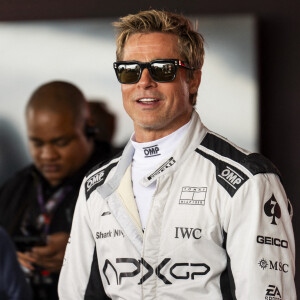 Brad Pitt au Grand Prix de Grande-Bretagne à Silverstone. Photo by IPA/ABACAPRESS.COM