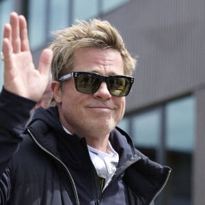 Brad Pitt au Grand Prix de Grande-Bretagne à Silverstone. Photo by Ricardo Larreina/Imago/ABACAPRESS.COM