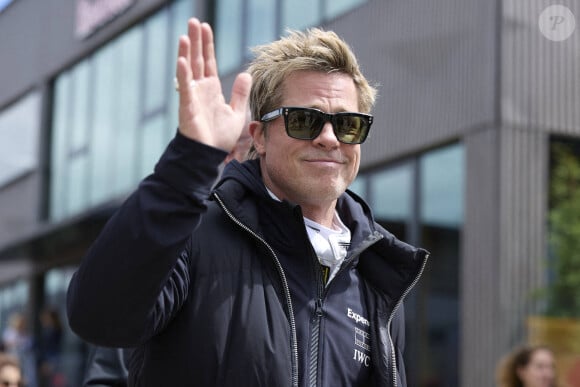 Brad Pitt au Grand Prix de Grande-Bretagne à Silverstone. Photo by Ricardo Larreina/Imago/ABACAPRESS.COM