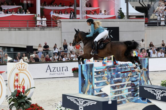 Inès Joly s'offre sa première victoire en Grand Prix 5 à Monaco - Jumping international Monte Carlo, Longines Global Champions Tour à Monaco le 6 juillet 2024. © Claudia Albuquerque/Bestimage 