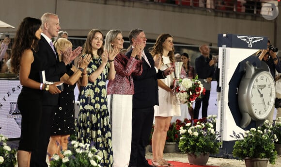 Matthias Breschan (CEO Longines), Alexandra de Hanovre, la princesse Caroline de Hanovre, Jan Tops - Jumping international Monte Carlo, Longines Global Champions Tour à Monaco le 6 juillet 2024. © Claudia Albuquerque/Bestimage 