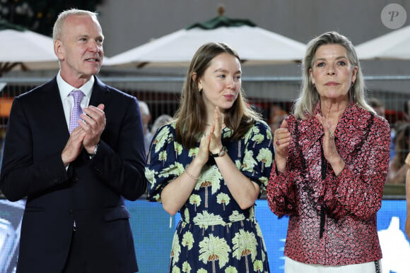 Matthias Breschan (CEO Longines), Alexandra de Hanovre, la princesse Caroline de Hanovre - Jumping international Monte Carlo, Longines Global Champions Tour à Monaco le 6 juillet 2024. © Claudia Albuquerque/Bestimage 