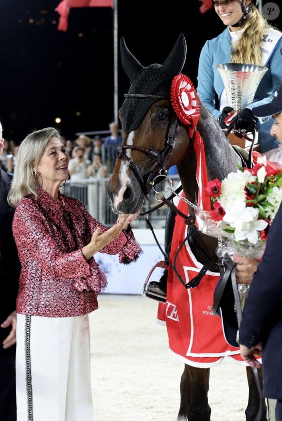 La princesse Caroline de Hanovre, Inès Joly s'offre sa première victoire en Grand Prix 5 à Monaco - Jumping international Monte Carlo, Longines Global Champions Tour à Monaco le 6 juillet 2024. © Claudia Albuquerque/Bestimage 