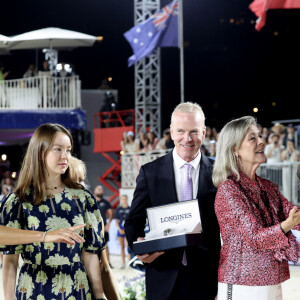 Alexandra de Hanovre, Matthias Breschan (CEO Longines), la princesse Caroline de Hanovre, Inès Joly s'offre sa première victoire en Grand Prix 5 à Monaco - Jumping international Monte Carlo, Longines Global Champions Tour à Monaco le 6 juillet 2024. © Claudia Albuquerque/Bestimage 