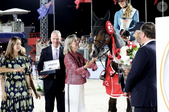 Alexandra de Hanovre, Matthias Breschan (CEO Longines), la princesse Caroline de Hanovre, Inès Joly s'offre sa première victoire en Grand Prix 5 à Monaco - Jumping international Monte Carlo, Longines Global Champions Tour à Monaco le 6 juillet 2024. © Claudia Albuquerque/Bestimage 