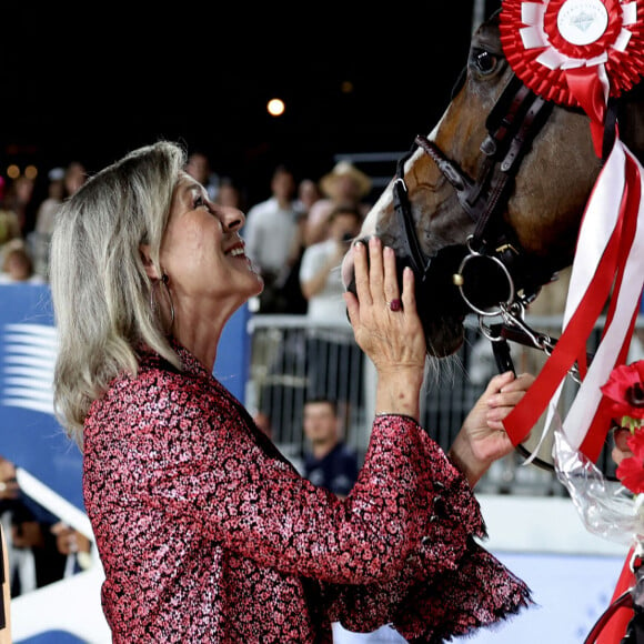 La princesse Caroline de Hanovre - Jumping international Monte Carlo, Longines Global Champions Tour à Monaco le 6 juillet 2024. © Claudia Albuquerque/Bestimage 