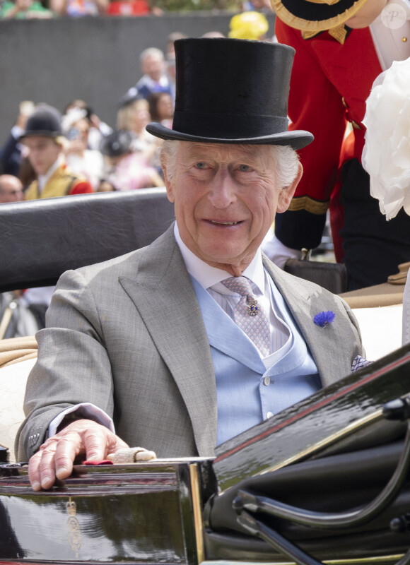 Le roi Charles III d'Angleterre - La famille royale d'Angleterre aux courses hippiques "Royal Ascot 2024" à Ascot. Le 20 juin 2024