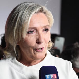 Marine Le Pen lors de la soirée électorale du Rassemblement National lors du second tour des élections législatives au Parc Floral à Paris le 7 juillet 2024.